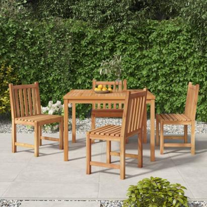 Set de sufragerie de grădină, lemn masiv de tec, 5 piese GartenMobel Dekor