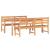 Set de masă pentru grădină, lemn masiv de tec, 3 piese GartenMobel Dekor