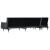 Canapea extensibilă în formă de L gri 271x140x70 cm catifea GartenMobel Dekor