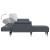 Canapea extensibilă în formă de L gri 271x140x70 cm catifea GartenMobel Dekor