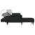 Canapea extensibilă în formă de L negru 271x140x70 cm catifea GartenMobel Dekor
