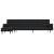 Canapea extensibilă în formă de L negru 271x140x70 cm catifea GartenMobel Dekor