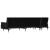 Canapea extensibilă în formă de L negru 271x140x70 cm catifea GartenMobel Dekor
