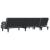 Canapea extensibilă în formă de L gri 260x140x70 cm catifea GartenMobel Dekor