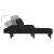 Canapea extensibilă în formă de L negru 255x140x70 cm catifea GartenMobel Dekor