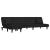 Canapea extensibilă în formă de L negru 255x140x70 cm catifea GartenMobel Dekor