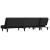 Canapea extensibilă în formă de L negru 255x140x70 cm catifea GartenMobel Dekor
