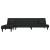 Canapea extensibilă în formă de L negru 255x140x70 cm catifea GartenMobel Dekor