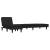 Canapea în formă de L negru 255x140x70 cm catifea GartenMobel Dekor