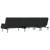 Canapea extensibilă în formă de L negru 255x140x70 cm piele eco GartenMobel Dekor
