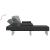 Canapea extensibilă în formă de L negru 255x140x70 cm piele eco GartenMobel Dekor
