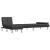Canapea extensibilă în formă de L negru 255x140x70 cm piele eco GartenMobel Dekor