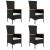 Set mobilier de grădină cu perne, 5 piese, negru, poliratan GartenMobel Dekor