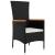 Set mobilier de grădină cu perne, 5 piese, negru, poliratan GartenMobel Dekor