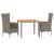 Set mobilier de grădină cu perne, 3 piese, gri, poliratan GartenMobel Dekor