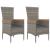 Set mobilier de grădină cu perne, 3 piese, gri, poliratan GartenMobel Dekor