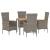 Set mobilier de grădină cu perne, 5 piese, gri, poliratan GartenMobel Dekor