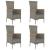 Set mobilier de grădină cu perne, 5 piese, gri, poliratan GartenMobel Dekor