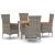 Set mobilier de grădină cu perne, 5 piese, gri, poliratan GartenMobel Dekor