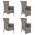 Set mobilier de grădină cu perne, 5 piese, gri, poliratan GartenMobel Dekor