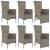 Set mobilier de grădină cu perne, 7 piese, gri, poliratan GartenMobel Dekor