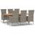 Set mobilier de grădină cu perne, 7 piese, gri, poliratan GartenMobel Dekor