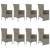 Set mobilier grădină cu perne, 9 piese, gri, poliratan GartenMobel Dekor