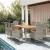 Set mobilier grădină cu perne, 9 piese, gri, poliratan GartenMobel Dekor