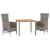 Set mobilier de grădină cu perne, 3 piese, gri, poliratan GartenMobel Dekor