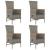 Set mobilier de grădină cu perne, 5 piese, gri, poliratan GartenMobel Dekor