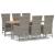 Set mobilier de grădină cu perne, 7 piese, gri, poliratan GartenMobel Dekor