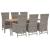 Set mobilier de grădină cu perne, 7 piese, gri, poliratan GartenMobel Dekor
