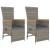 Set mobilier de grădină cu perne, 3 piese, gri, poliratan GartenMobel Dekor