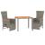 Set mobilier de grădină cu perne, 3 piese, gri, poliratan GartenMobel Dekor