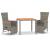 Set mobilier de grădină cu perne, 3 piese, gri, poliratan GartenMobel Dekor