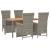 Set mobilier de grădină cu perne, 5 piese, gri, poliratan GartenMobel Dekor