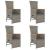 Set mobilier de grădină cu perne, 5 piese, gri, poliratan GartenMobel Dekor