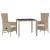 Set mobilier de grădină cu perne, 3 piese, bej, poliratan GartenMobel Dekor