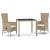Set mobilier de grădină cu perne, 3 piese, bej, poliratan GartenMobel Dekor