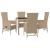 Set mobilier de grădină cu perne, 5 piese, bej, poliratan GartenMobel Dekor