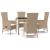 Set mobilier de grădină cu perne, 5 piese, bej, poliratan GartenMobel Dekor