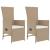 Set mobilier de grădină cu perne, 3 piese, bej, poliratan GartenMobel Dekor