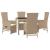 Set mobilier de grădină cu perne, 5 piese, bej, poliratan GartenMobel Dekor
