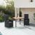 Set mobilier de grădină cu perne, 3 piese, negru, poliratan GartenMobel Dekor