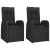 Set mobilier de grădină cu perne, 3 piese, negru, poliratan GartenMobel Dekor