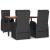 Set mobilier de grădină cu perne, 5 piese, negru, poliratan GartenMobel Dekor
