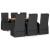 Set mobilier de grădină cu perne, 7 piese, negru, poliratan GartenMobel Dekor