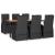 Set mobilier de grădină cu perne, 7 piese, negru, poliratan GartenMobel Dekor