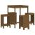 Set mobilier bar de grădină, 5 piese, maro miere lemn masiv pin GartenMobel Dekor