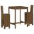 Set mobilier de bar, 3 piese, maro miere, lemn masiv de pin GartenMobel Dekor